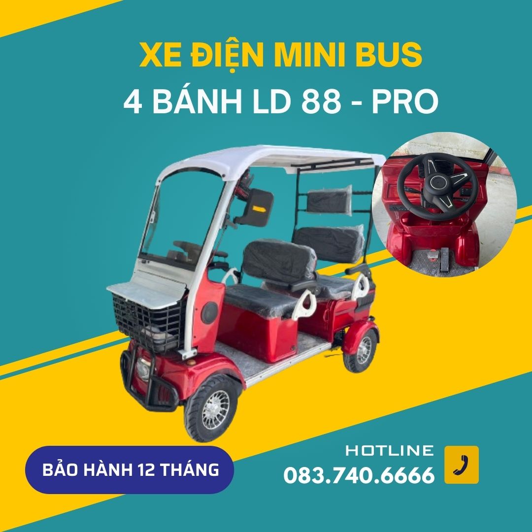 Xe Điện MINIBUS 4 Bánh LD88 - Pro